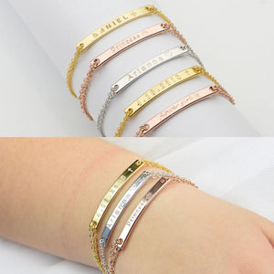Personalized Engraved Name Baby Bracelet Custom