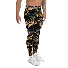 Load image into Gallery viewer, Black Marble with Gold Splash Leggings for Men